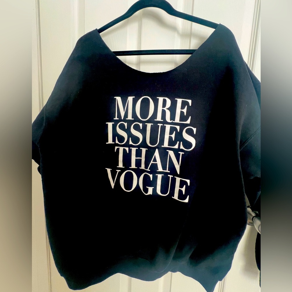 Size Large women’s off shoulder slouch sweatshirt